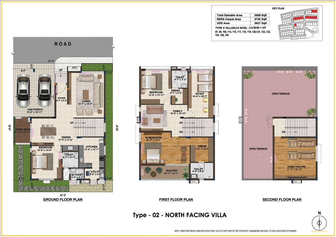 type 2 north facing villa