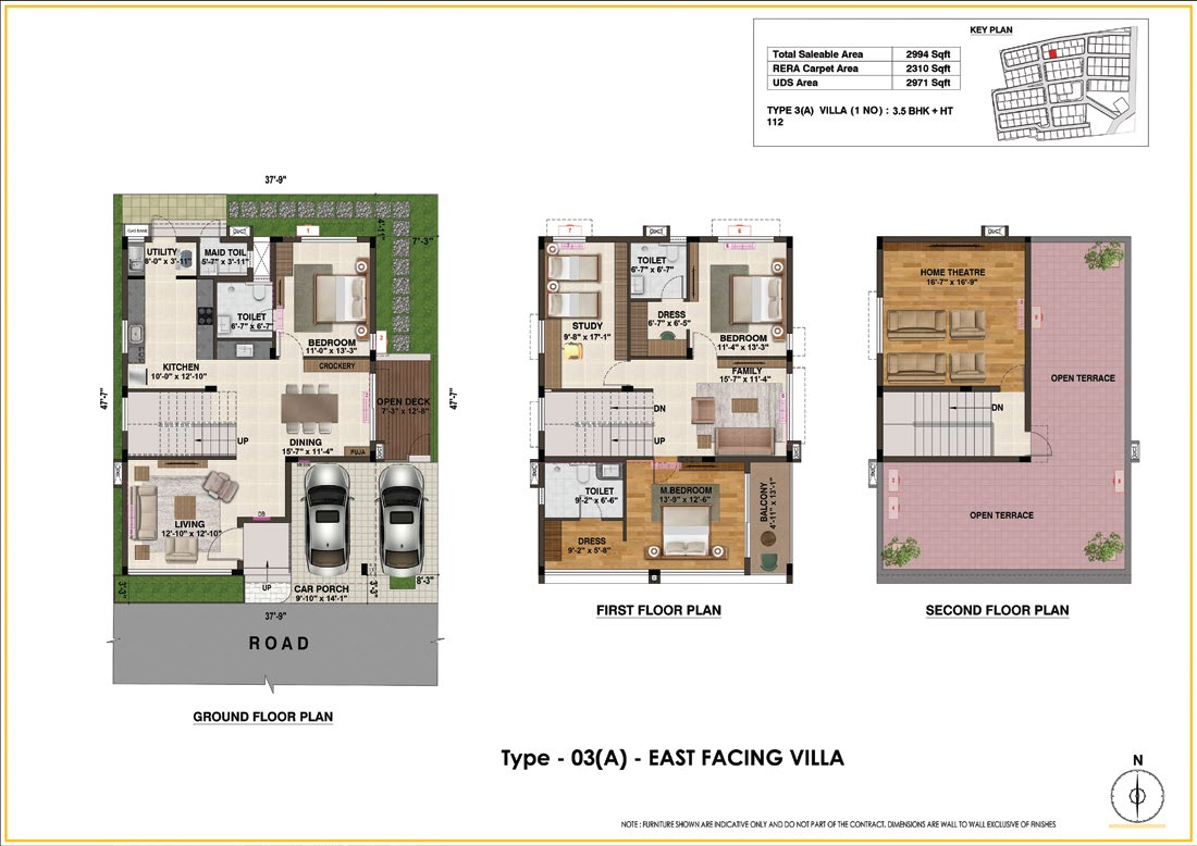 type 2 north facing villa