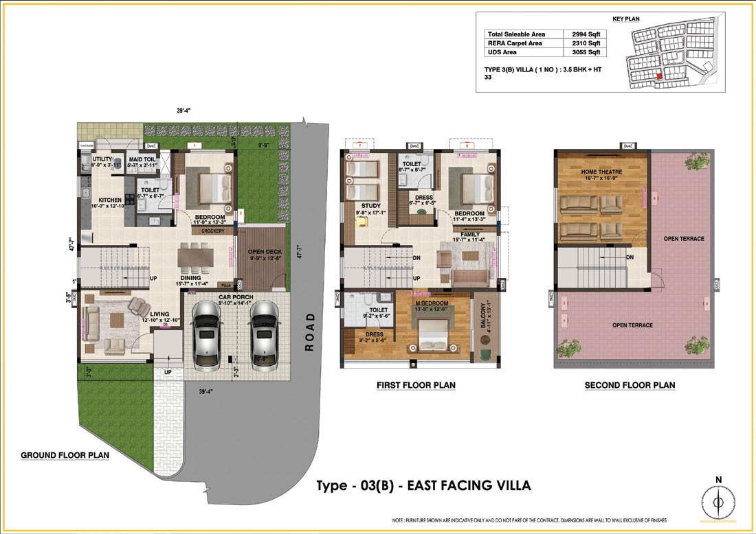 type 2 north facing villa