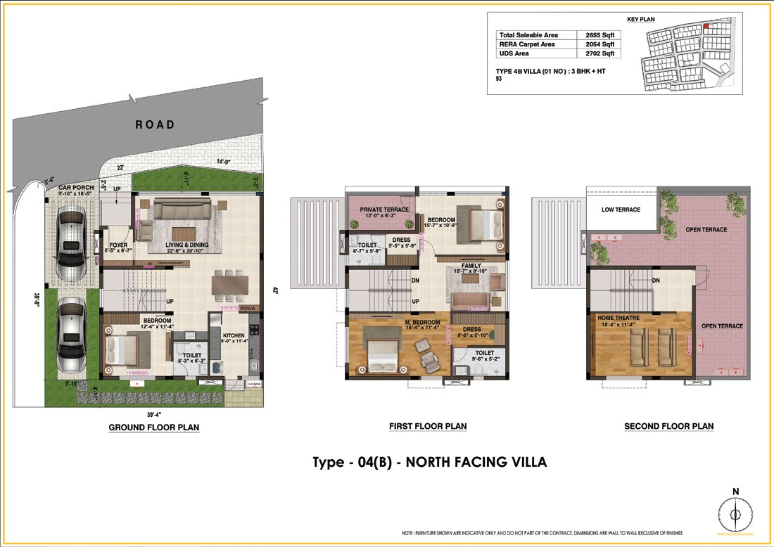 type 2 north facing villa
