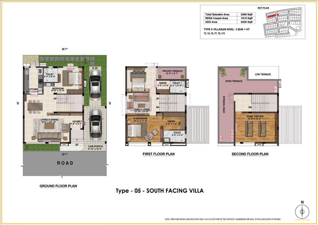 type 2 north facing villa